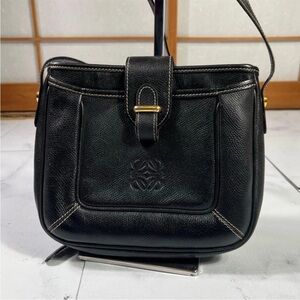 Loewe Black Leather Crossbody Bag